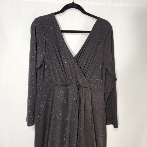 TIFFANY ROSE Maternity Isabella Glitter Black Surplice Dress Size6 USA 14/16. - Picture 5 of 16